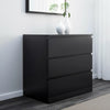 White / Black Chest of Drawers Bedside Table Nightstand 3 Drawer Cabinet Bedroom