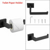 Wall Mounted Matt Black Bathroom Square Toilet Roll Paper Holder Rack Accessory