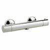 Thermostatic Shower Bar Mixer Valve Tap Chrome Bathroom Twin Bottom 1/2" Outlet