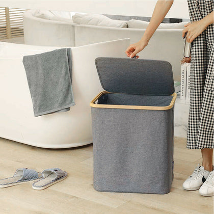 Laundry Basket with Lid Dirty Clothes Hamper with Handles Room Organizer Baskets