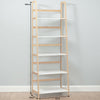 5 Tier Freestanding Tall 1.8M White Bookcase/Bookshelf Modern Storage Shelves