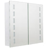 Double Side Bathroom Illuminated LED Mirror Cabinet with Shaver Socket Bluetooth
