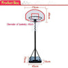 Free Standing Basketball Net Hoop Backboard Adjustable Stand Set Wheels Portable