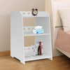 White Bedside Table Cabinet Small Side End Table Nightstand Storage Organizer UK