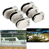 4/8/12X 304 Glass Clamp Clip Stainless Steel Flat Back Bracket Fr Stair Handrail