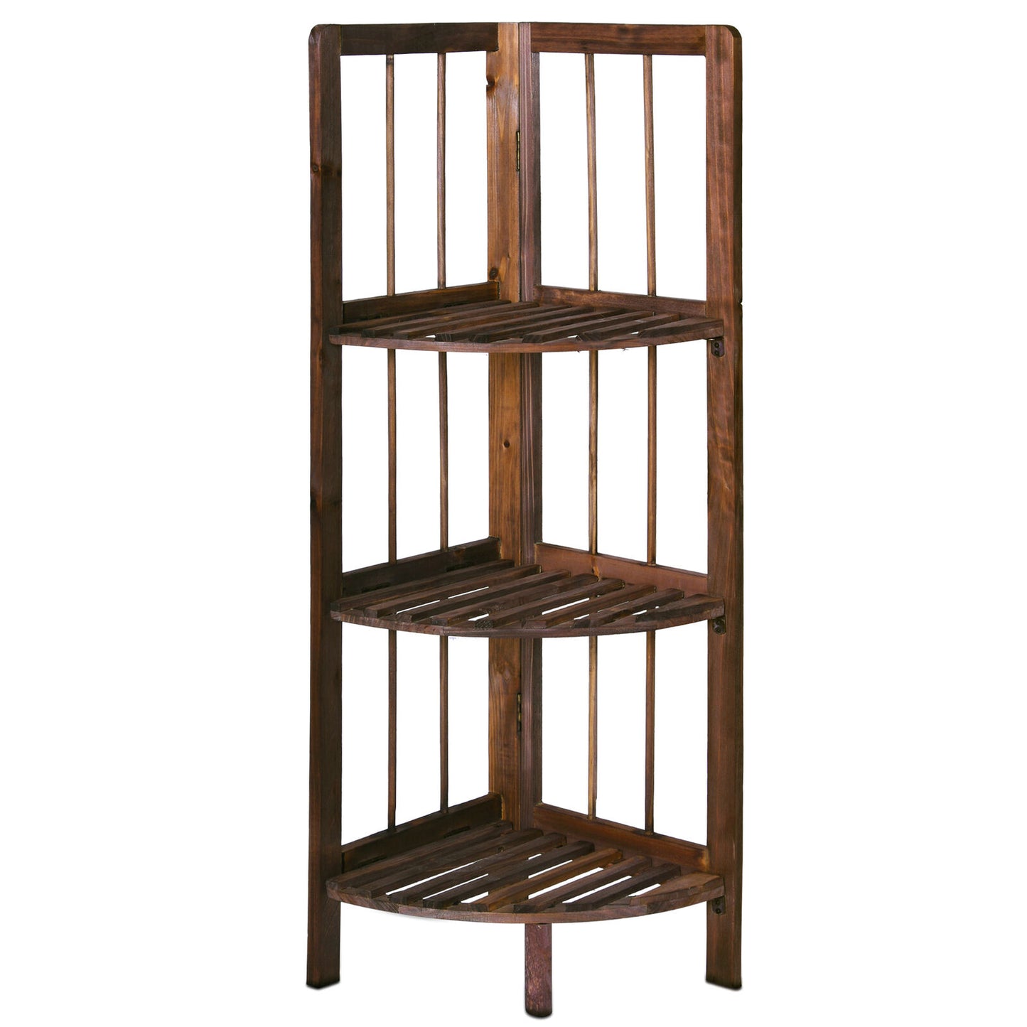 Corner Shelf/Shelving Rack Unit Display Stand Decoration Plants Natural Wood