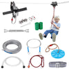 VEVOR 100 ft Zip Line Kit for Kids Adult Trolley Slackers Zipline Up to 500 lb