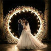 Heavy Duty Raised 2-Legs Base Round Metal Wedding Arch Backdrop Stand Stage Show