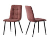 Set of 2 Faux Matte Suede Leather Dining Chairs home & restaurants Henri