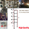 2Pcs 5.5Tiers Industrial Floating Iron Pipe Shelf Retro DIY Wall Mounted Bracket