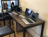 Large Writing Desk Industrial Computer Table Vintage Retro Office Study Metal PC