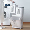 3 Tier Detachable Dirty Clothes Laundry Plastic Hamper Rolling Basket Cart Stand