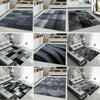 MODERN DESIGN RUG BLACK GREY SOFT LARGE LIVING ROOM FLOOR BEDROOM CARPET RUGS