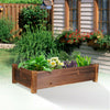 Garden Planter Raised Bed Durable Pine Wood Planter Box 65cm Indoor Outdoor Use
