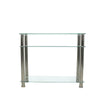 Modern 3 Tier Glass Console Table With Chrome Legs Hall Table Home Living Room
