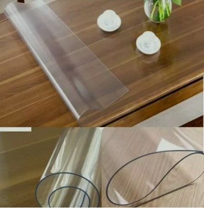 Clear Transparent PVC Tablecloth Waterproof Table Protector 0.25 MM