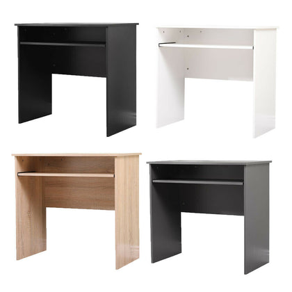 Home Office Desk Table Workstation Sliding Keyboard Shelf Black White Grey Oak