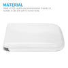Luxury Square Toilet Seat Heavy Duty White Soft Close Top Quick Release Hinges