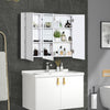 Wall-Mounted Bathroom Mirror Cabinet 3 Door Storage Cupboard Adjustable Shelves