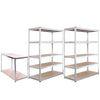 5 Tier Galvanised Metal Deep Wide Garage Shelving Racking Storage 180x120x60cm