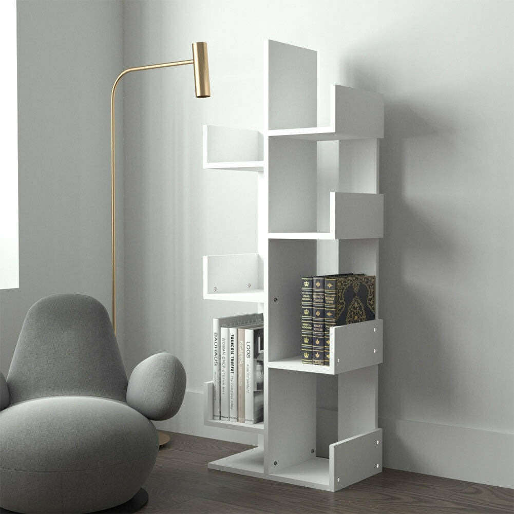 Industrial Wooden Bookcase Book Shelf Storage Display Shelving Unit Home Office