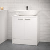 Bathroom Cabinet White Under Sink Storage Unit Double Doors Cupboard Furniture