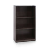 Furinno Basic 3-Tier Bookcase Storage Shelves, Dark Brown, 99736DBR