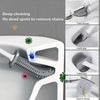 Silicone Toilet Brush with Toilet Brush Holder Set Wall-Mounted Cleaning Brush