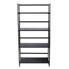 4-Tier Storage Shelves Ladder Bookshelf Industrial Bookcase with Metal Frame
