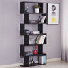 4/5/6 Tier Bookshelf S-Shaped Z-Style Bookcase Storage Display Modern Unit White