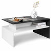 Modern Rectangle Coffee Table Living Room Furniture w/Lower Shelf Lounge Tables