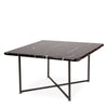 Black Marble Effect Coffee Table 80*80 cm Square MDF Sofa Side Table