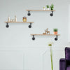 Wood Floating Shelf Storage Unit Kit Fitting Wall Mounted Corner Shelves Rack