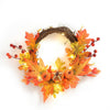LED Light Hanging Autumn Wreath Pumpkin Maple Leaf Hanging Garland Door Decor UK