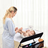 Baby Nursary Table Bath Unit Folding Infant Changing Station W/ Storage Rack