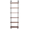 6 Tier Ladder Wall Shelf Home Storage/Display Unit Bookcase Stand Bathroom