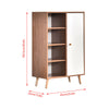 Modern 1 Door 4 Shelf Storage Cabinet Shoe Rack Unit Sideboard Cupboards Hallway