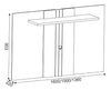 Wall Mounted TV Back Panel Floating Media Centre Unit Shelf Matt Grey Extendable