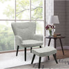 Upholstered Velvet Cashmere Fabric Winged Chair Smile Back Armchair Stool Sofa
