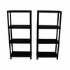 NEW! 2x 4 Tier Black Plastic Heavy Duty Shelving Racking Storage Unit