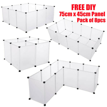 DIY Pet Playpen Metal Small Animals Cage Fence Indoor Outdoor