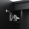 LED Bathroom Mirror Cabinet Black with Shaver Socket Illuminated Lights 630x650