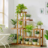 Strong 5 Tier Wooden Plant Stand Garden Flowerpot Shelf Sturdy Display Decorate