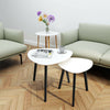Nest of 3 Tables Gloss White Nested Tea Lamp Side Living Room Coffee Table