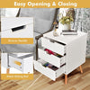 Modern Bedside Cabinet End Table Nightstand 3 Drawer Bedroom Storage Furniture