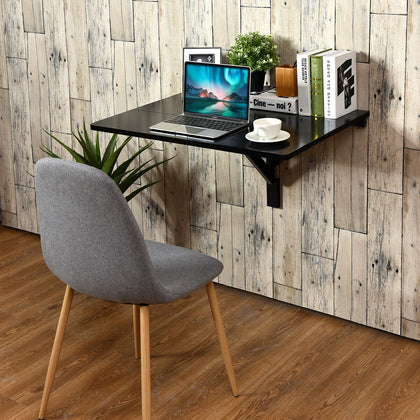Wooden Folding Wall-mounted Drop-leaf Computer Table Kitchen Desk Dining Table