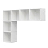 Modern White Living Room Furniture Set Cupboard TV Unit Cabinet 6 Cube Wall Unit