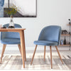 Modern Set of 2 Dining Chairs Upholstered Home Office Chair with Solid Wood Legs