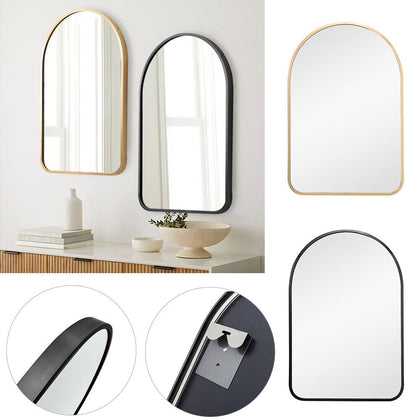 60/70cm Large Wall Arched Mirror Shower Home Bedroom Living Room Decor Framed