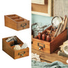 Retro Wall/Desktop Wooden Drawers Storage Cabinet Organiser Cosmetic Jewelry Box